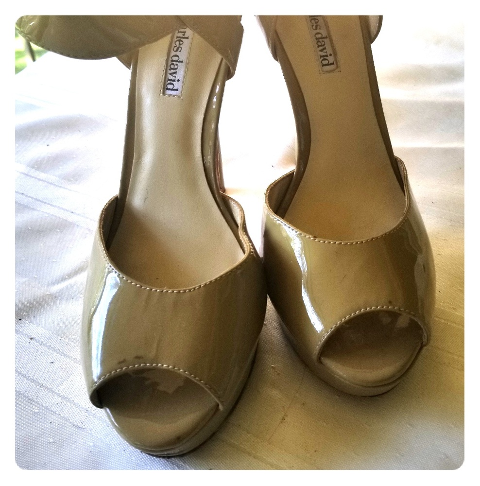 *Pre Loved* Charles David Leather Platform Heels - image 1